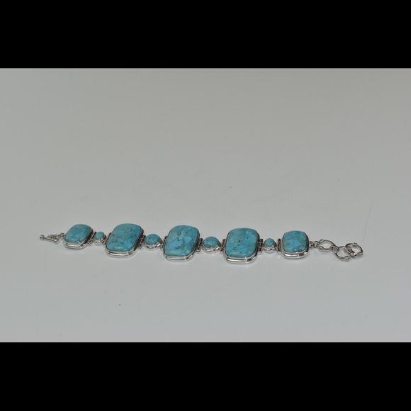 Turquoise Bracelet with Silver trimming ❤️ - Picture 4 of 6